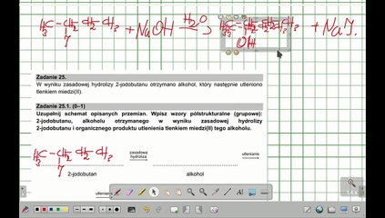 ZADANIE 25 CKE 2021 MAJ HYDROLIZA UTLENIANIE SUBSTYTUCJA NUKLEOFILOWA. #chemia #chemistry