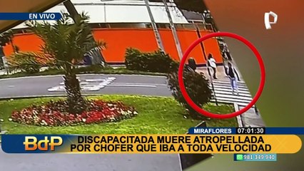 Mujer discapacitada muere atropellada por auto que iba a toda velocidad en Miraflores