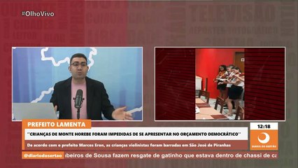 Prefeito de Monte Horebe diz que apresentação de crianças violinistas foi barrada em plenária do ODE