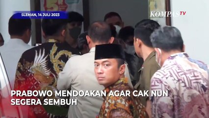 Momen Menhan Prabowo Jenguk Cak Nun di RSUP Dr Sardjito