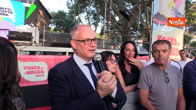 Il taglio del nastro della Festa dell'Unit? a Roma con il Sindaco Gualtieri