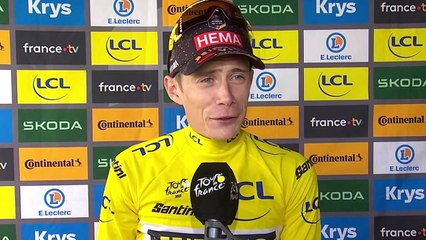 Tour de France 2023 - Jonas Vingegaard : "The aim was to keep the Yellow Jersey, I still have it, so I'm happy"