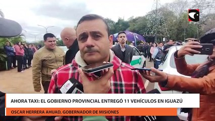 Ahora Taxi el gobierno provincial entregó 11 vehículos en Iguazú