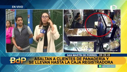 SMP: Delincuentes armados asaltan panadería y se llevan la caja registradora
