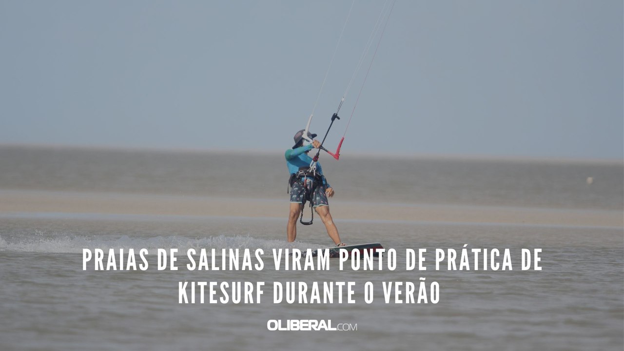 Praias de Salinas viram ponto de prática de kitesurf durante o verão