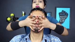 Neck Massage by Indian Lady  Extreme Heavy Oil Head Massage and Loud Neck Crack