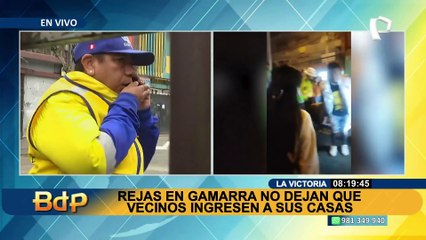 Vecinos denuncian que rejas en Gamarra nos los dejan ingresar con sus vehículos hasta sus casas