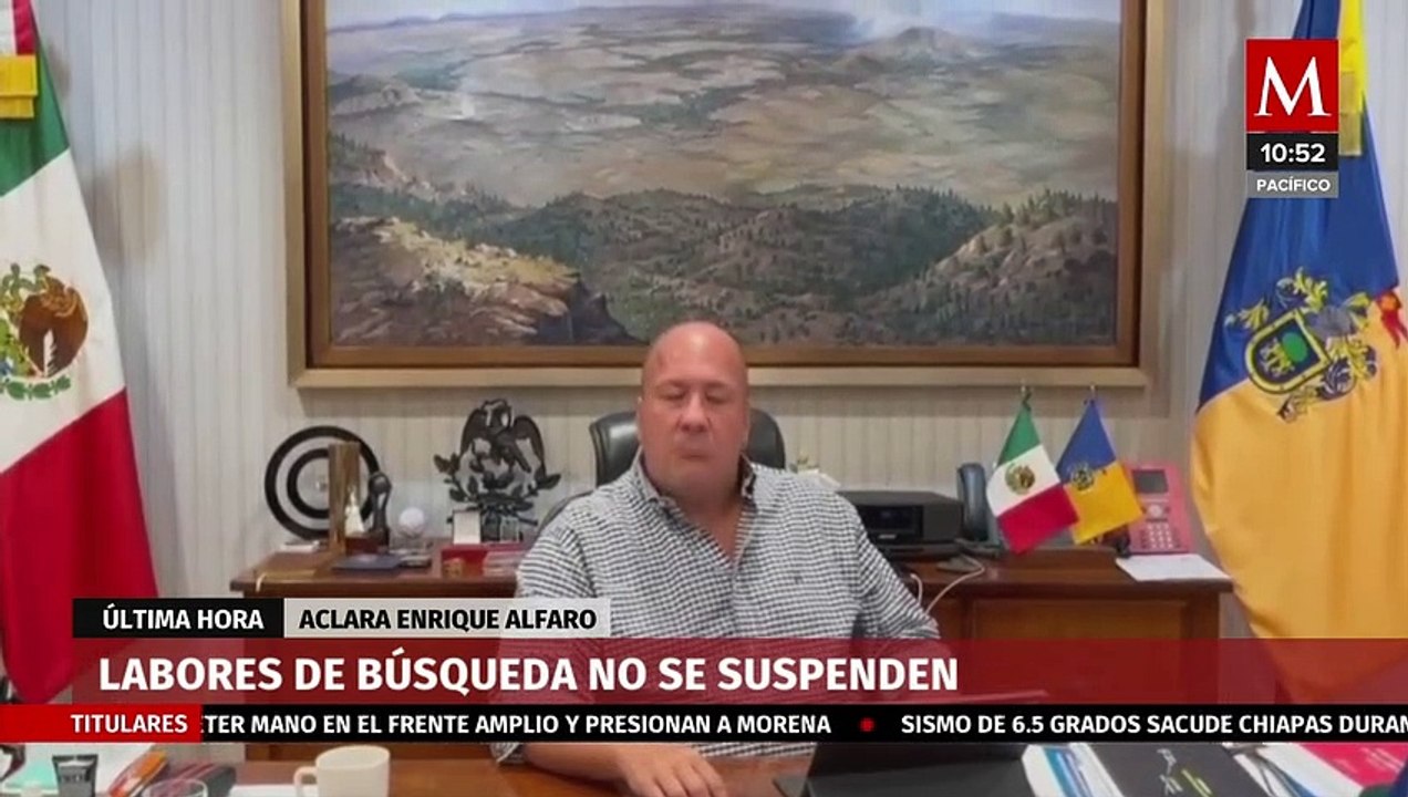 "Búsqueda de desaparecidos en Jalisco no está suspendida", dice Enrique Alfaro