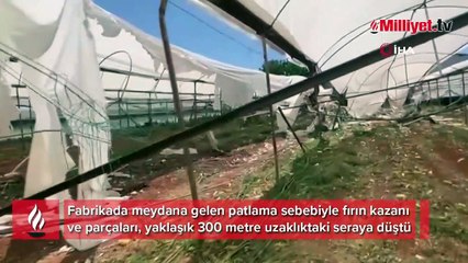 Görüntüler ortaya çıktı faciadan dönüldü! Fırın kazanı 300 metre fırladı