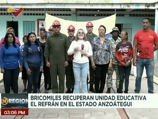 Inician rehabilitación de la U.E. "El Refrán" de la parroquia Pozuelo del estado Anzoátegui