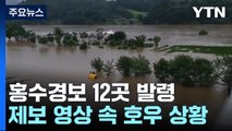 홍수경보 12곳 발령...제보 영상으로 본 호우 상황 / YTN