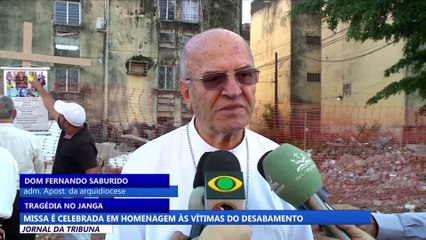 Missa é celebrada em homenagem às vítimas do desabamento