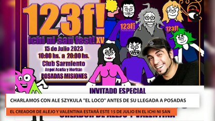 Este 15 de Julio se realizará el Ichi Ni San en el Club Sarmiento de la ciudad de Posadas con la participación especial de Ale Szykula.