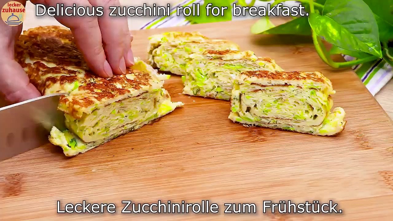 1 abobrinha, ovos, sem farinha. Rolo de abobrinha receita deliciosa e fácil no café da manhã wander
