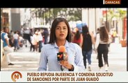 Caraqueños rechazan solicitud de sanciones por parte de Juan Guaidó