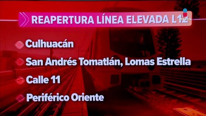 Reapertura de 5 estaciones de la línea 12 del Metro de la CDMX