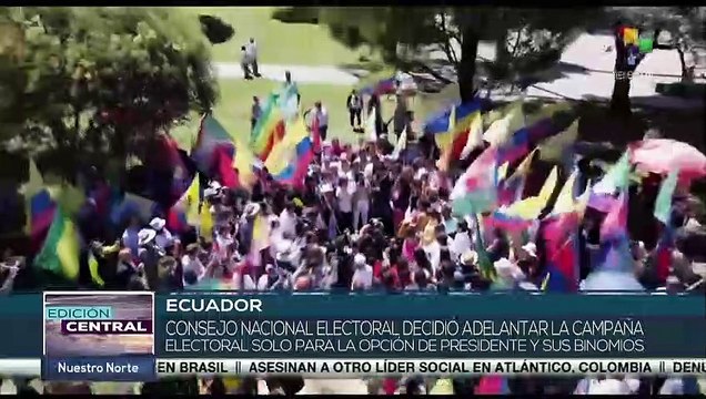 Inician campaña electoral de cara a las elecciones en Ecuador