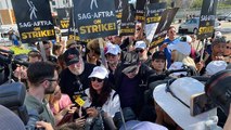 SAG-AFTRA Strike: Actors Out in Full Force at Netflix, Disney & More on First Day | THR News