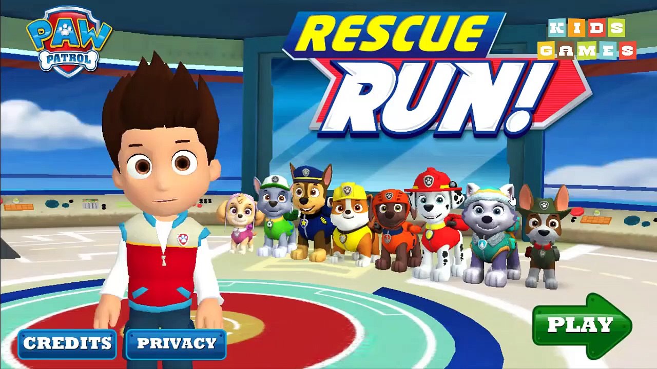 Nickelodeon Games to play online 2017 ♫Paw Patrol Rescue Run 2017 - Part 1♫ Kids Games
