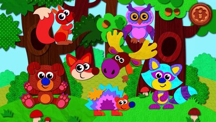 Colourful Puzzle Games for Kids, Toddler or Babies Bini Forest Create & Play by Bini Bambini