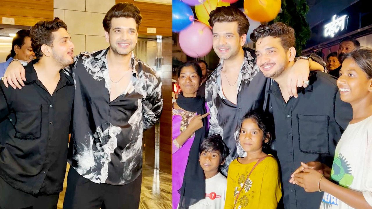 Karan Kundrra- Munawar Faruqui Party Together, Sweetly Pose With Poor Kids