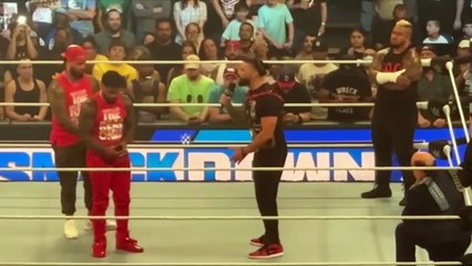 The Usos calling out Roman Riegns during WWE Smackdown 7/7/23