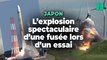 L’explosion spectaculaire d’une fusée japonaise lors d’un essai au sol