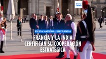 Macron y Modi celebran sus 25 años de cooperación estratégica en el Museo del Louvre