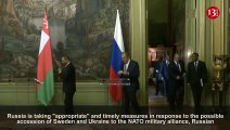 Lavrov: Russia to respond 'appropriately' to NATO expansion