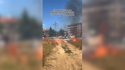 Kız istemeye giden erkek tarafı düşen meşale ile yangın çıkardı