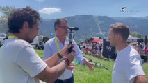 Tour de France 2023 - Geoffrey Bouchard, au virage Paret-Peintre et Cosnefroy au Col de Joux Plane : 