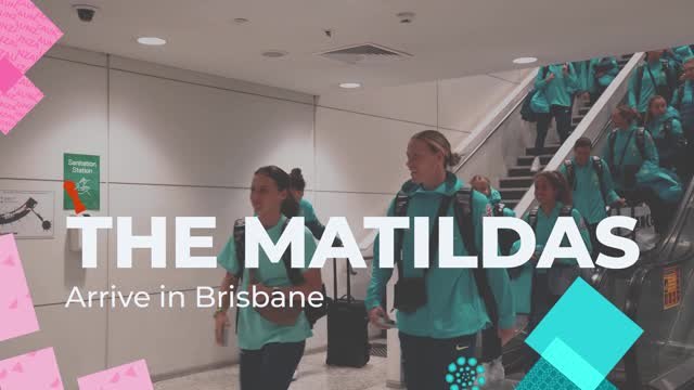 Australia arrive in Brisbane ahead of World Cup opener
