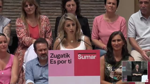 Yolanda Díaz asegura que si gana Feijóo habrá una recesión económica en España