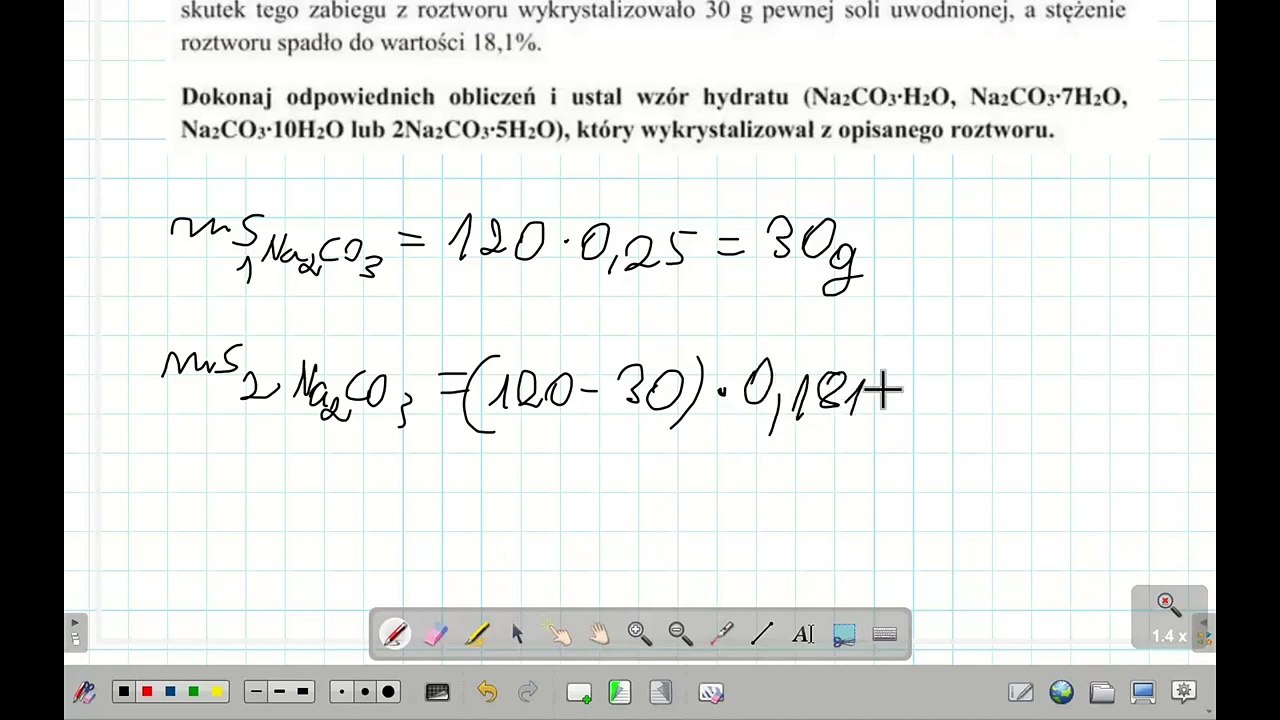 ZADANIE 6 UJ 2018 KWIECIEŃ USTALANIE WZORU HYDRATU. #chemia #chemistry
