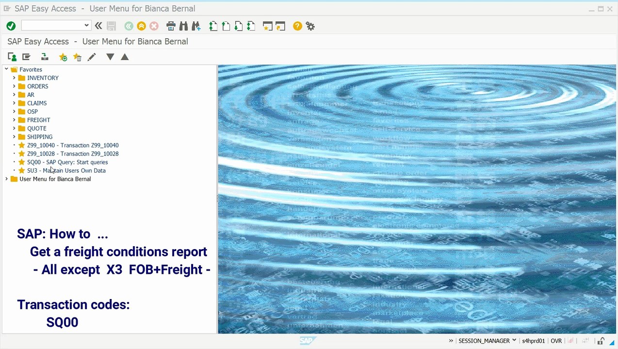BC Get a freight conditions report - All except  X3  FOB+Freight -