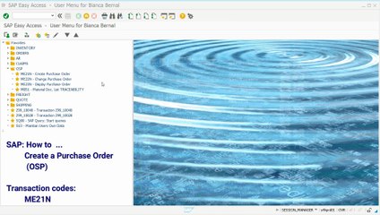 MM Create a Purchase Order (OSP)