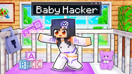 Playing As a Baby HACKER In Minecraft