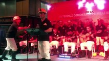 Zonguldak'ta 15 Temmuz Demokrasi ve Milli Birlik Günü'nde demokrasi nöbeti tutuldu, madenci korosu konser verdi
