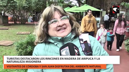 Turistas destacaron los rincones en madera de Aripuca y la naturaleza misionera