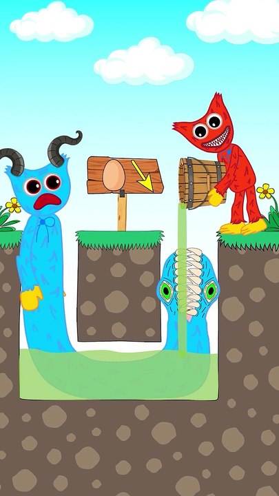 Inverted version Mutant Huggy Wuggy wanted to outsmart Red Huggy Wuggy but couldn't _ #shorts