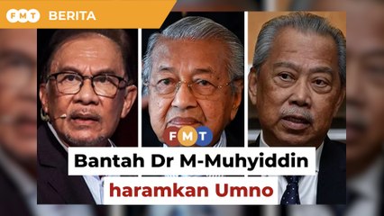 Saya bantah rancangan Dr M-Muhyiddin haramkan Umno, dedah Anwar