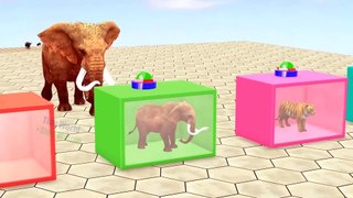 Don't Choose the Wrong Mommy with Cow Tiger Elephant Mammoth Mystery Button Box Challenge Gorilla