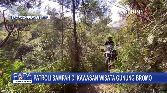 Gandeng Komunitas Motor Trail, Polres Probolinggo Lakukan Patroli Sampah di Gunung Bromo!