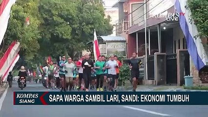 Sapa Warga Ponorogo Sambil Lari Pagi, Sandiaga Uno: Ekonomi Tumbuh, Hebat!