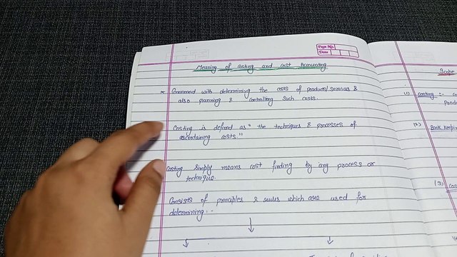 Meaning of costing and cost accounting