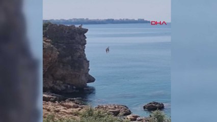 Fazlezlerden denize el ele tehlikeli atlayış kamerada