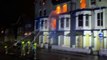 Fire crews at the scene of a major blaze at the former Marine Residence Hotel in Belmont Road, Scarborough
