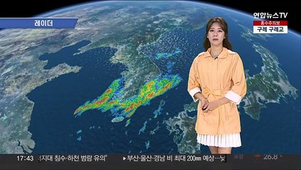 [날씨] 모레까지 충청 이남 '장대비'…시간당 최고 80㎜