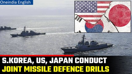 下载视频: Japan, South Korea, US hold joint drills after North Korea’s ICBM launch | Oneindia News