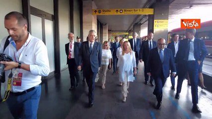 Meloni inaugura il Frecciarossa Roma-Pompei, ecco l'arrivo in stazione della premier